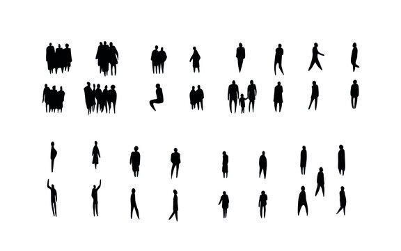 sitting people clipart silhouette