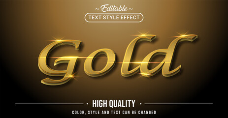 Editable text style effect - Gold text style theme.