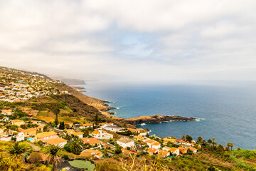 Paisaje con costa en el Sauzal, isla de Tenerife
