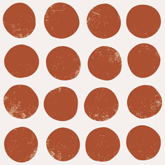 Seamless pattern with round organic shapes. Fashion stylish natural texture.