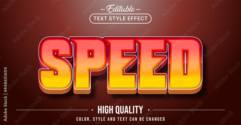 Aufkleber Editable text style effect - Speed text style theme.