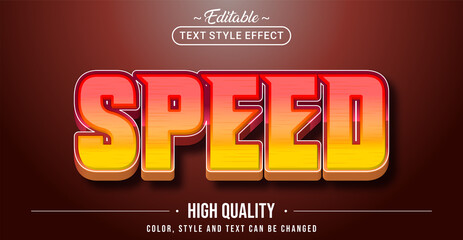 Editable text style effect - Speed text style theme.