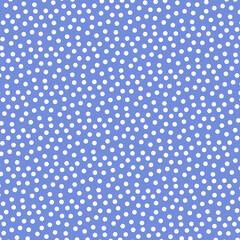 Polka dots on royal blue background, Polka dot seamless pattern for wallpaper, wrapping, scrapbooking © britaseifert