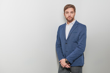 confident businessman in suit