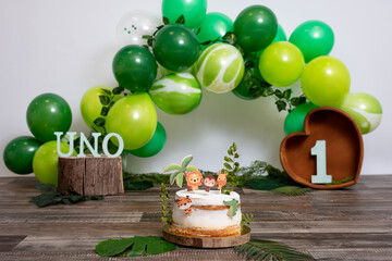 Fantastic jungle themed birthday. Birthday ideas for kids. Animal party.Birthday celebration. Baby's first year.