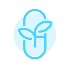 Illustration Vector Graphic of Capsule icon