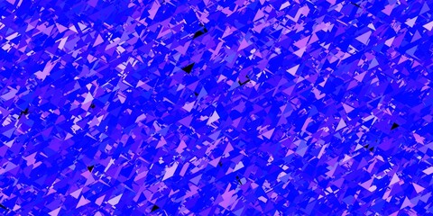 Light pink, blue vector pattern with polygonal shapes.