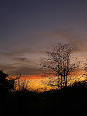 sunset in the mountains
