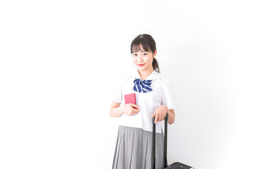 笑顔の若い女性ポートレート