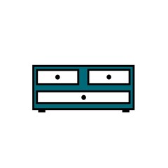 Illustration Vector graphic of Living Room Desk suitable for Interior design content
