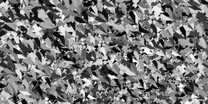 Dark Gray vector pattern with polygonal shapes.