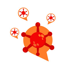 global pandemic virus illustration design. pandemic virus outbrake illustration. on white background