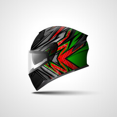Racing Sport helmet wrap decal and vinyl sticker design for Sport Car and Motorcycle.