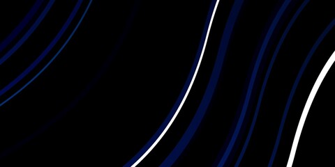 Dark BLUE vector background with bent lines.