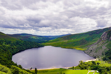 lake and mountains