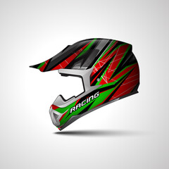 Racing Sport helmet wrap decal and vinyl sticker design for Sport Car and Motorcycle.