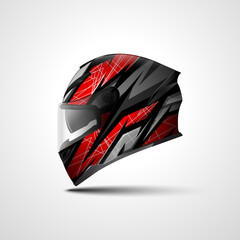 Racing Sport helmet wrap decal and vinyl sticker design for Sport Car and Motorcycle.