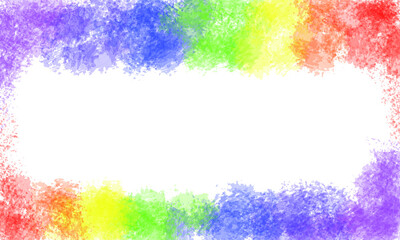 The White background of rainbow color use for
your information content or text message.