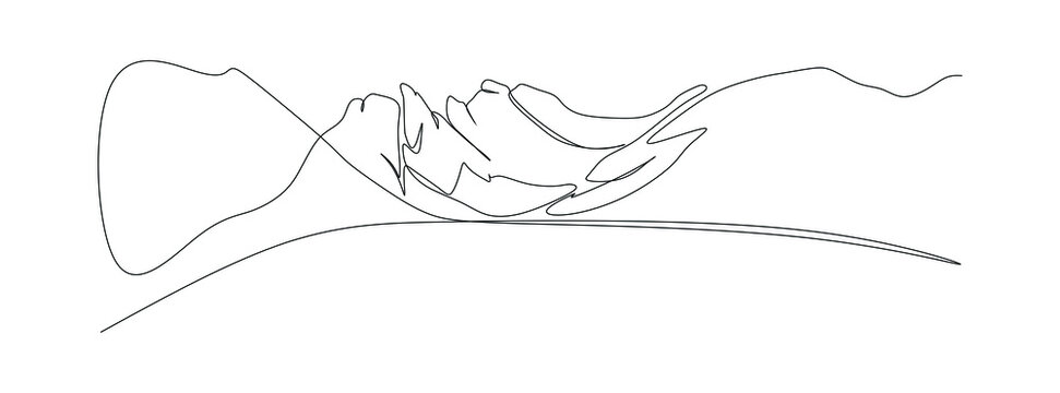 hand drawn illustration of a sketch of a mountain. vector design for wall decoration or promotion media