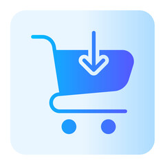 add cart flat gradient icon