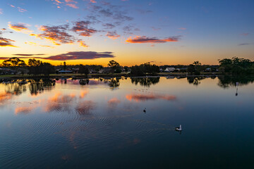 Ohmas Bay Sunset with Clouds and Reflections