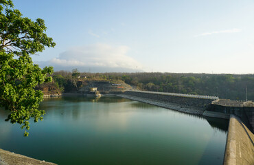 Fototapeta na wymiar Amazing landscape at Bajulmati Dam in Banyuwangi Indonesia.