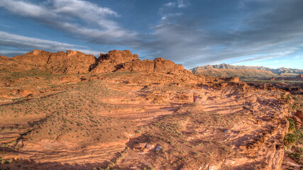 Fototapeta na wymiar Nevada Desert Rock Sculpture