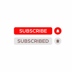 Subscribe, Subscribed Button Icon Vector