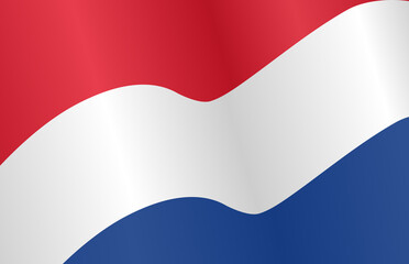 Fototapeta premium Waving flag of Netherlands isolated on png or transparent background,Symbol of Netherlands,template for banner,card,advertising ,promote,vector illustration top gold medal sport winner country