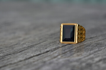 Gold ring is a beautiful, expensive jewelry.