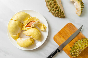 Durian riped and fresh ,durian peel