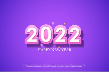 Fototapeta na wymiar 2022 happy new year background.