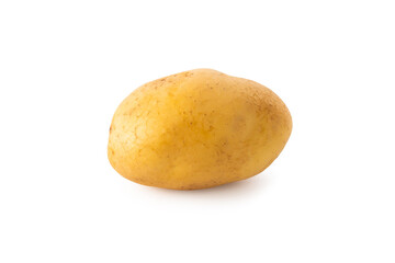 raw potato  isolated on white background, concept used for French Fries.