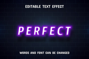 Perfect text - editable neon text effect