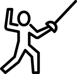fencing outline icon