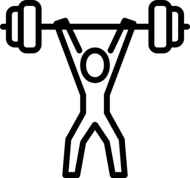 recommend clip art: weightlifting outline icon
