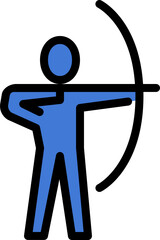 archery color outline icon