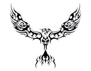 mocking jay bird abstract tattoo sticker symbol emblem