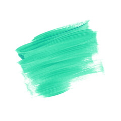 Mint brush paint stroke isolated on white background. Perfect design for headline, logo and sale...