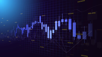 Business candle stick graph chart of stock market investment trading illustration. 