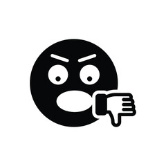 Black solid icon for worse