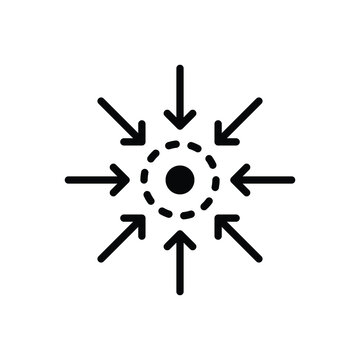 Black solid icon for centre
