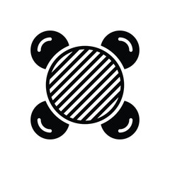 Black solid icon for variance