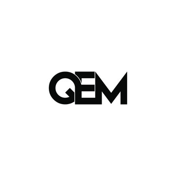 qem initial letter monogram logo design