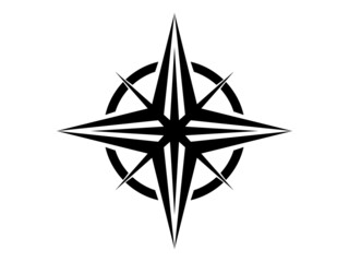 Flat compass direction illustration. Map symbol