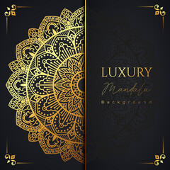 Luxury arabesque mandala pattern Premium Vector