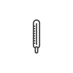 Medical thermometer line icon