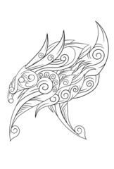 Drawing aardvark ornament