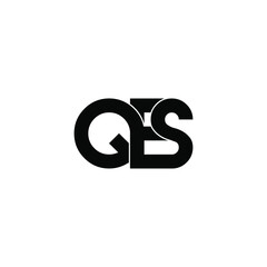 qes initial letter monogram logo design