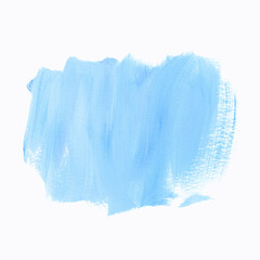 Blue watercolor brush stroke abstract art paint background. 